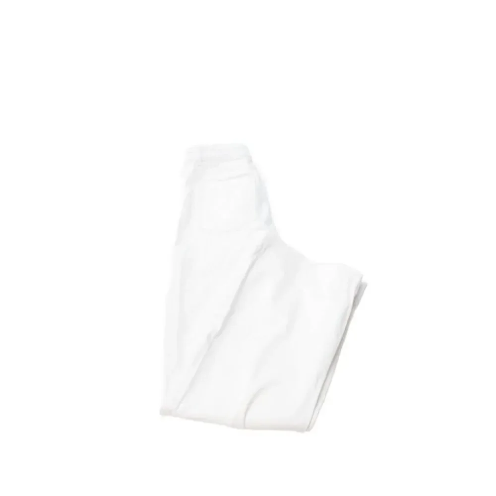 Jacadi Girls Zipper Fly Straight Leg Trouser Pants White Cotton Size 12
